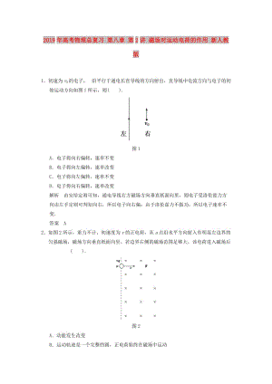 2019年高考物理總復(fù)習(xí) 第八章 第2講 磁場對運動電荷的作用 新人教版.doc