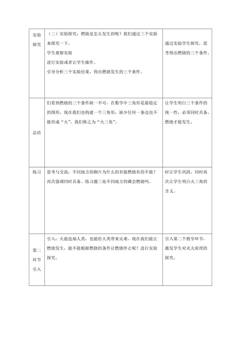 2019-2020年九年级化学上册3.3燃烧条件与灭火原理教案新版粤教版.doc_第3页