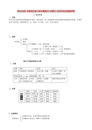 2019-2020年高考生物二輪專題復(fù)習(xí) 專題三 光合作用與細(xì)胞呼吸.doc