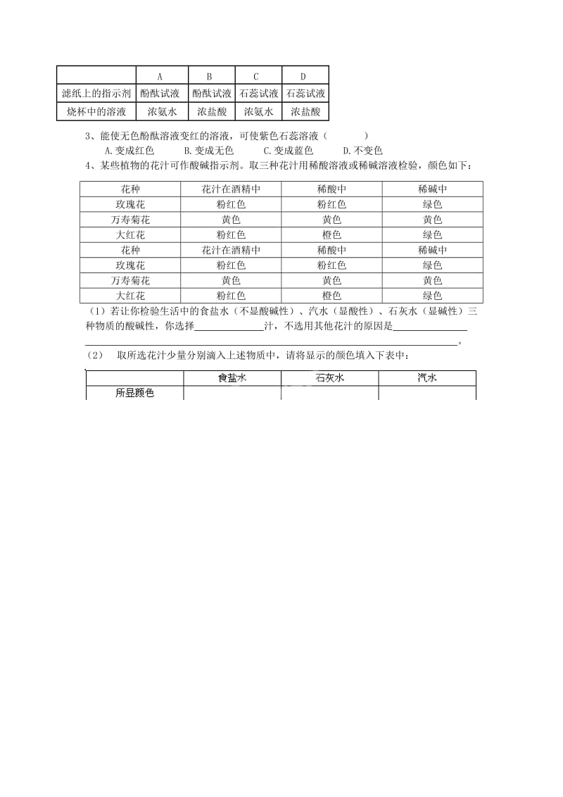 2019-2020年九年级化学下册 10.1 常见的酸和碱（第1课时）导学案（新版）新人教版(I).doc_第2页