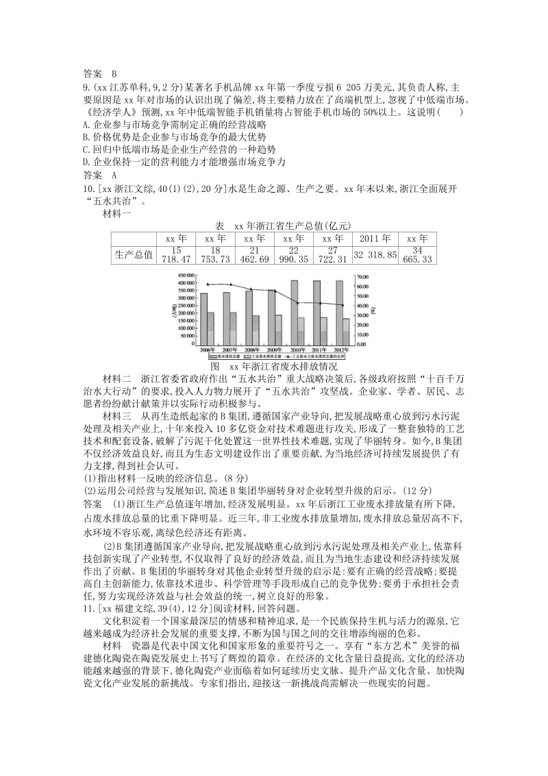 2019年高考政治真题分类汇编 专题二 生产、劳动与经营.doc_第3页