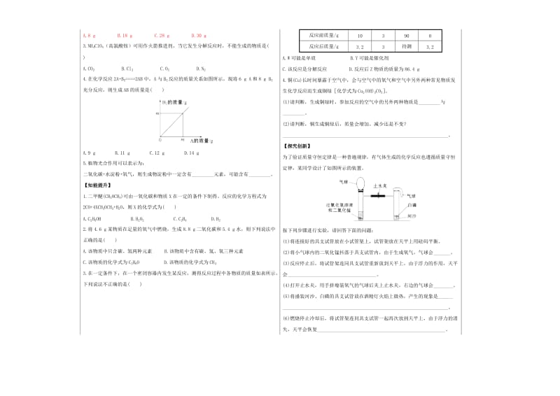 2019-2020年九年级化学上册 5.1 质量守恒定律学案1（新版）新人教版 (I).doc_第2页