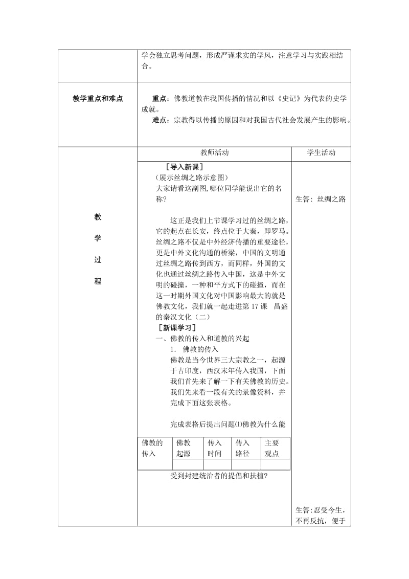 2019-2020年七年级历史上册 第17课 昌盛的秦汉文化（二）教案 新人教版.doc_第2页