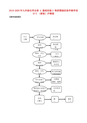 2019-2020年九年級(jí)化學(xué)全冊(cè) 4 基礎(chǔ)實(shí)驗(yàn)3 物質(zhì)燃燒的條件教學(xué)設(shè)計(jì)5 （新版）滬教版.doc