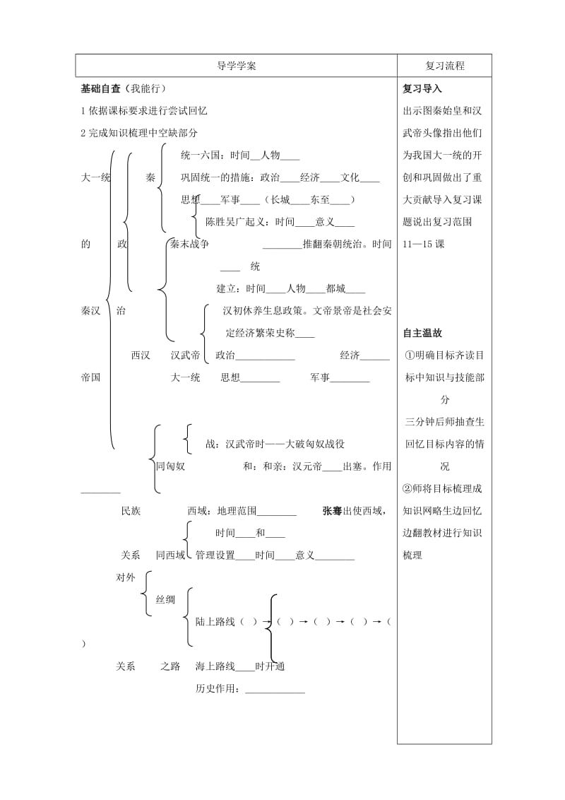 2019-2020年七年级历史 第三单元统一国家的建立复习教案 人教版.doc_第2页