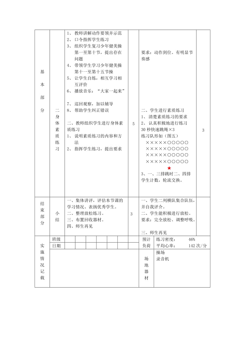 2019-2020年九年级体育 第14周 第28次课教案.doc_第3页