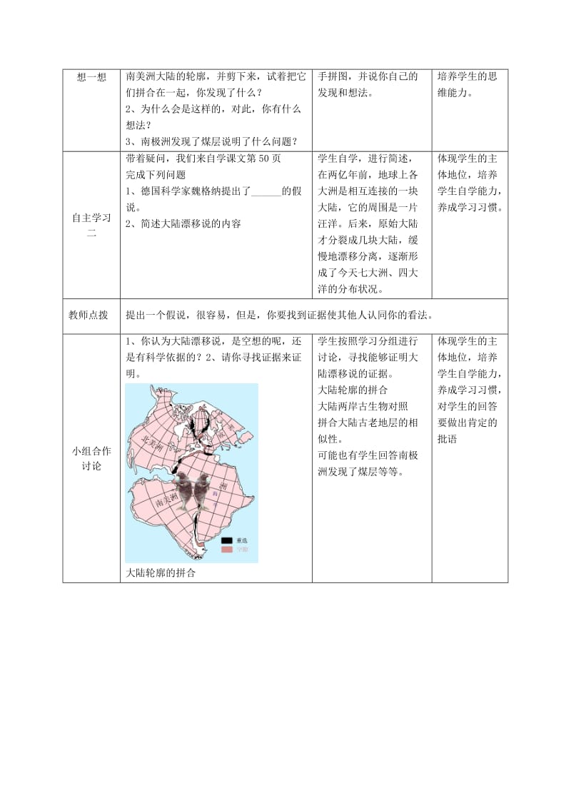 2019-2020年七年级地理上册 第三章 第二节 海陆变迁（第1课时）教学案3（无答案）（新版）商务星球版.doc_第3页