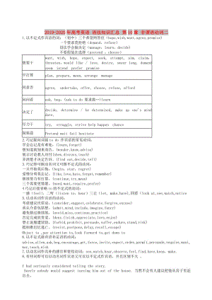 2019-2020年高考英語(yǔ) 語(yǔ)法知識(shí)匯總 第10章 非謂語(yǔ)動(dòng)詞二.doc