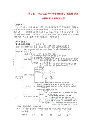 2019-2020年中考物理總復(fù)習(xí) 第七章 歐姆定律教案 人教新課標(biāo)版.doc