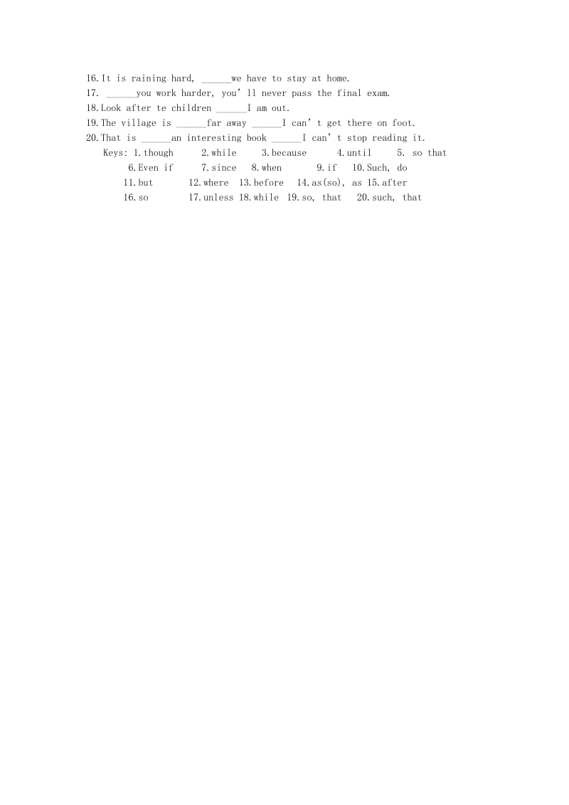 2019-2020年中考英语专题复习 状语从句.doc_第3页