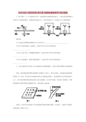 2019-2020年高考生物 第三章《植物的激素調(diào)節(jié)》能力提高.doc