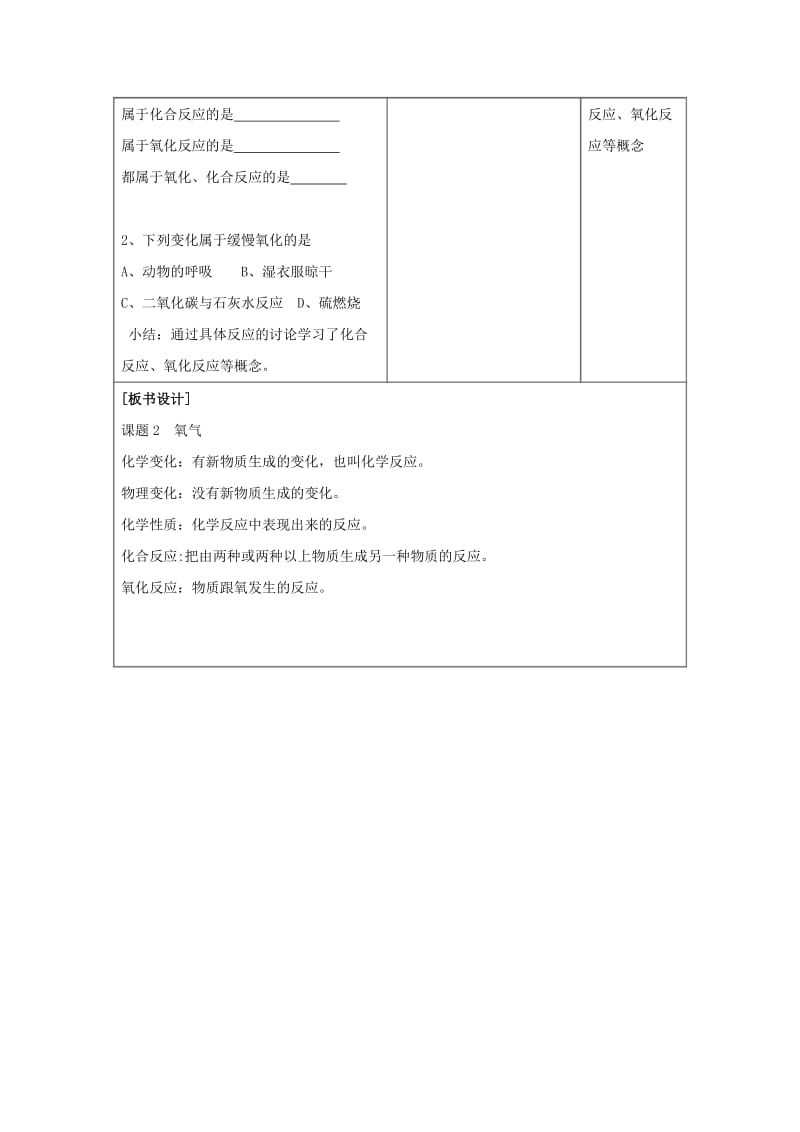 2019-2020年九年级化学上册 第二单元 我们周围的空气 课题2 氧气（第2课时）教案 （新版）新人教版.doc_第3页