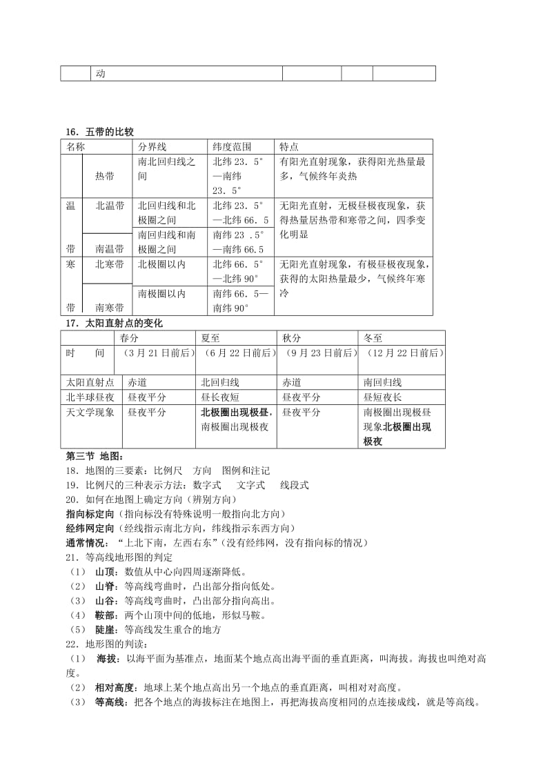 2019-2020年七年级地理上册 第1章 地球和地图章末复习导学案2(新版)新人教版.doc_第3页