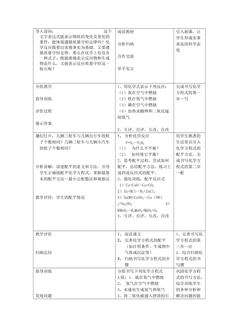 2019-2020年九年级化学上册 5.2 如何正确书写化学方程式教案 新人教版(II).doc_第2页