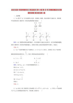 2019-2020年高考數(shù)學(xué)大一輪總復(fù)習(xí) 第2篇 第10節(jié) 導(dǎo)數(shù)的概念與計(jì)算課時(shí)訓(xùn)練 理 新人教A版 .doc