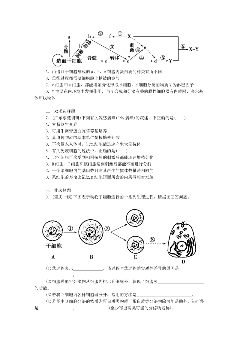 2019年高考生物 拉分题型与提分秘籍训练 第29讲 免疫调节.doc_第2页