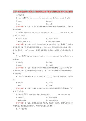 2019年高考英語一輪復(fù)習(xí) 語法對點講練 情態(tài)動詞和虛擬語氣 新人教版.doc