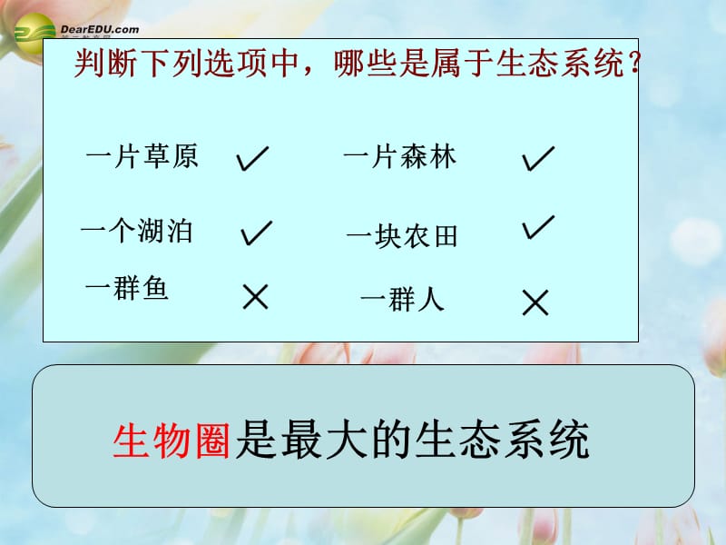 人教初中生物七上《第1单元 第2章 第2节 生物与环境组成生态系统》PPT课件 (21)_第3页