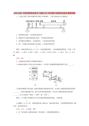 2019-2020年高考物理總復(fù)習(xí) 實(shí)驗(yàn)十五 用雙縫干涉測(cè)光的波長(zhǎng)課堂檢測(cè).doc