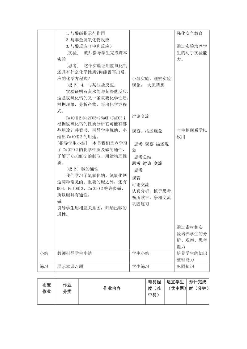 2019-2020年九年级化学全册第二单元常见的酸和碱第二节碱及其性质教案2鲁教版五四制.doc_第3页