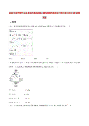 2019年高考數(shù)學(xué) 9.1算法的基本思想、算法框圖及基本語句課時提升作業(yè) 理 北師大版.doc