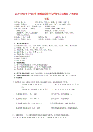 2019-2020年中考生物 酸堿鹽總結(jié)和化學(xué)俗名總結(jié)教案 人教新課標(biāo)版.doc