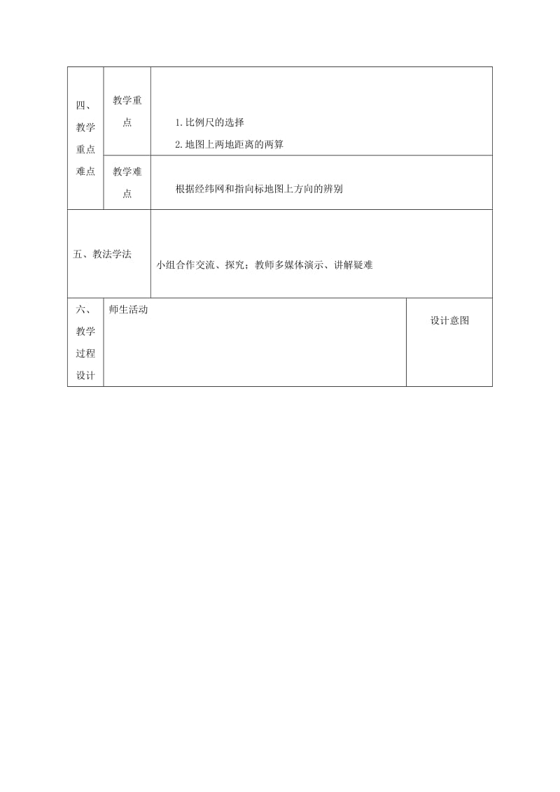 2019-2020年七年级地理上册 1.3 地图的阅读同课异构教案1 （新版）新人教版.doc_第2页