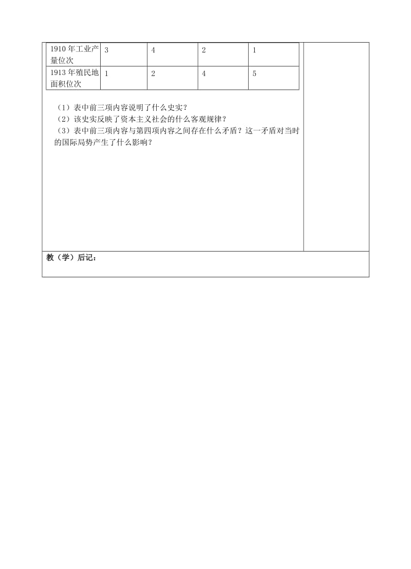 2019-2020年九年级历史上册 第21课 第一次世界大战教案 新人教版(V).doc_第2页