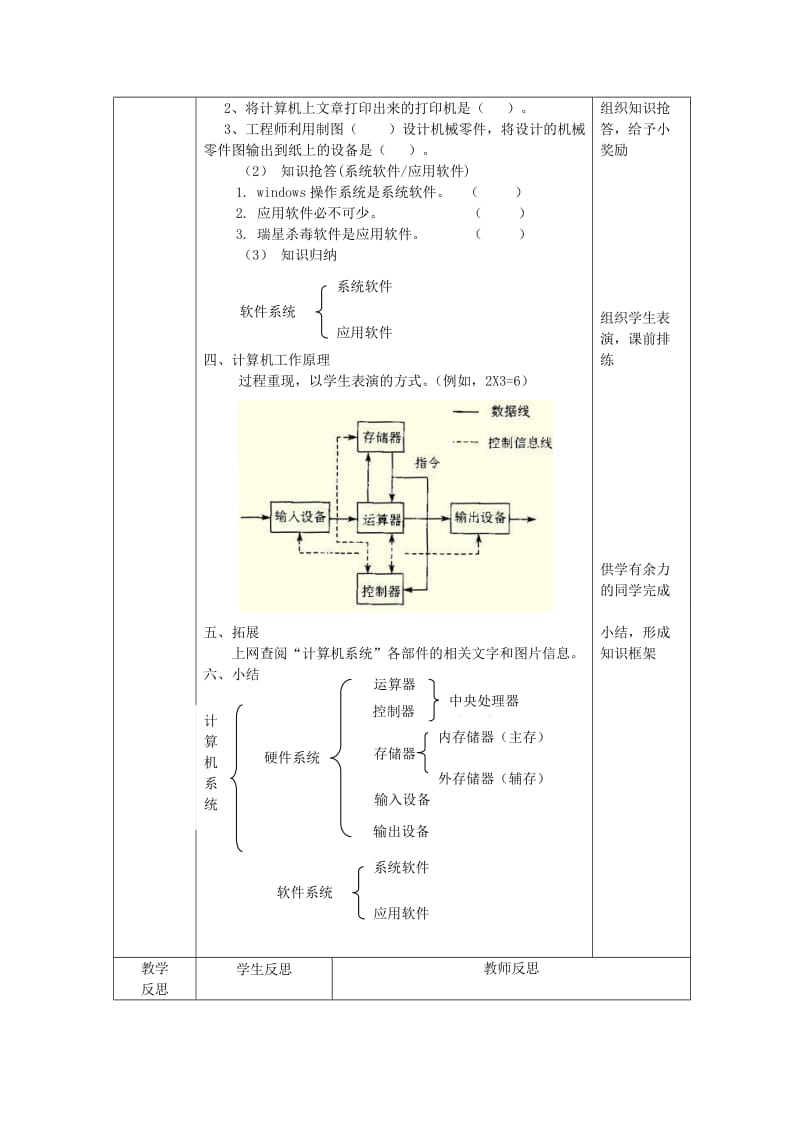 2019-2020年七年级信息技术上册 第4课《计算机系统及其工作原理》教学案 新人教版.doc_第3页