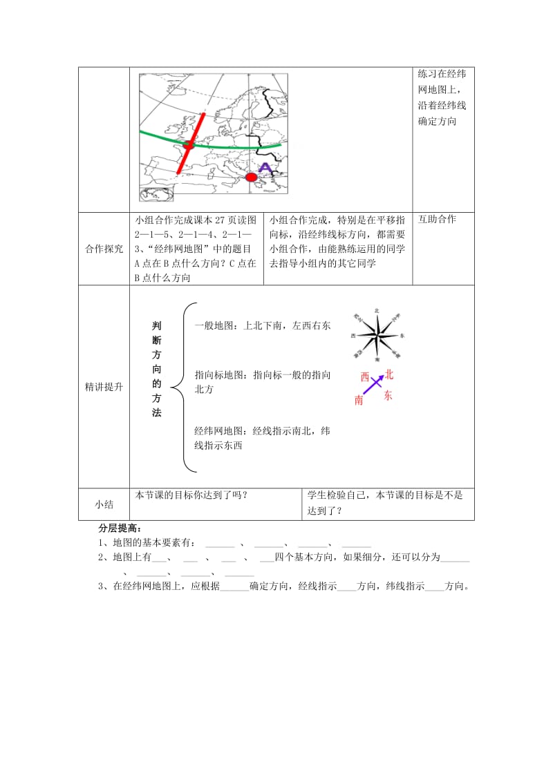 2019-2020年七年级地理上册 第二章 第1节 地图基本要素（第1课时）教案 （新版）商务星球版.doc_第3页