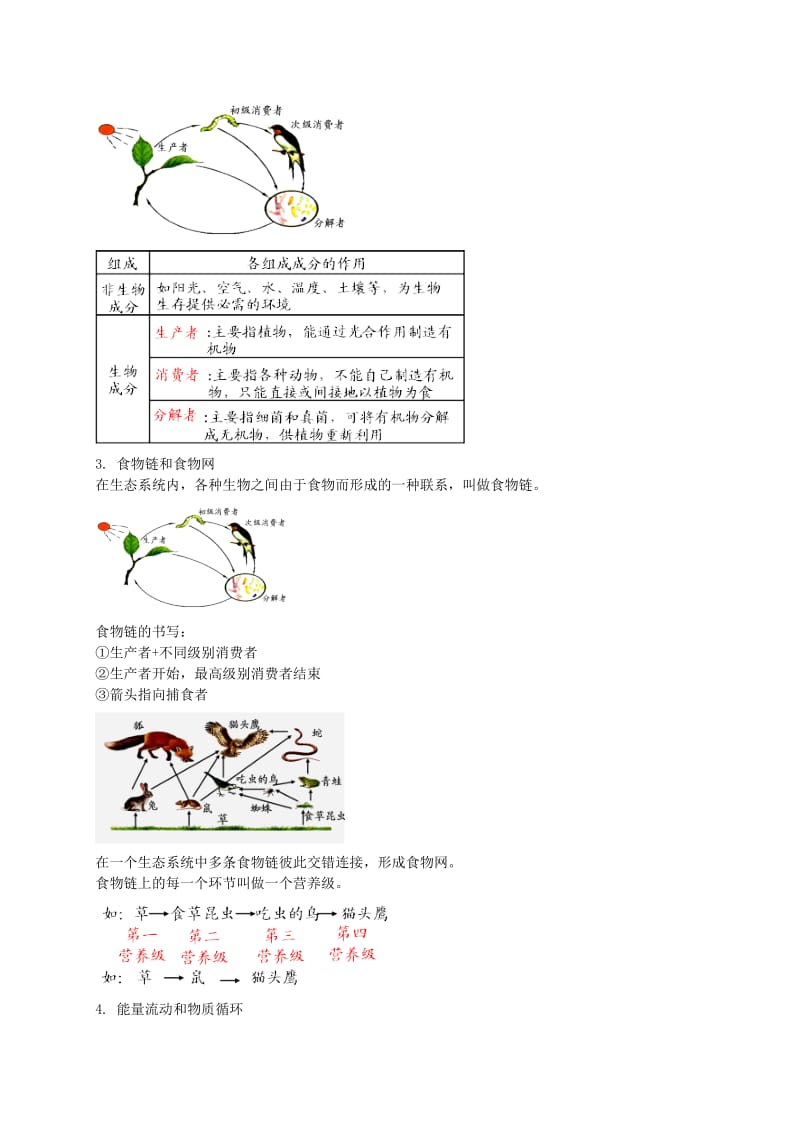 2019-2020年中考生物专题复习 一 生物与环境讲义 新人教版.doc_第3页