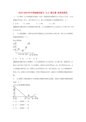 2019-2020年中考地理總復(fù)習(xí) 七上 第五章 世界的居民.doc