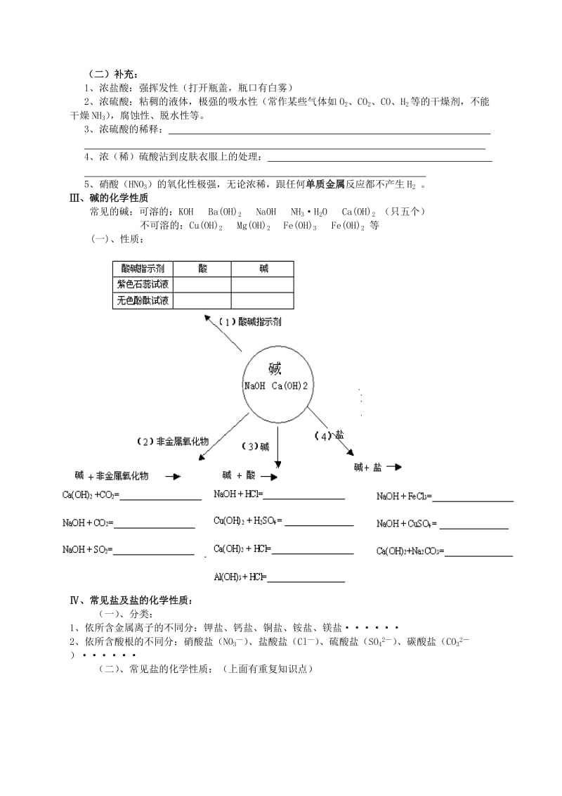 2019-2020年九年级化学下册 酸碱盐及其主要性质总结教学案 人教新课标版.doc_第2页