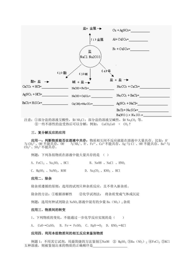 2019-2020年九年级化学下册 酸碱盐及其主要性质总结教学案 人教新课标版.doc_第3页