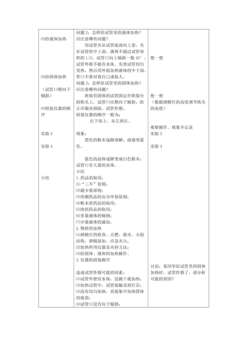 2019-2020年九年级化学全册 第一单元《化学改变了世界》第三节 走进化学实验室（第2课时）教案 鲁教版.doc_第3页