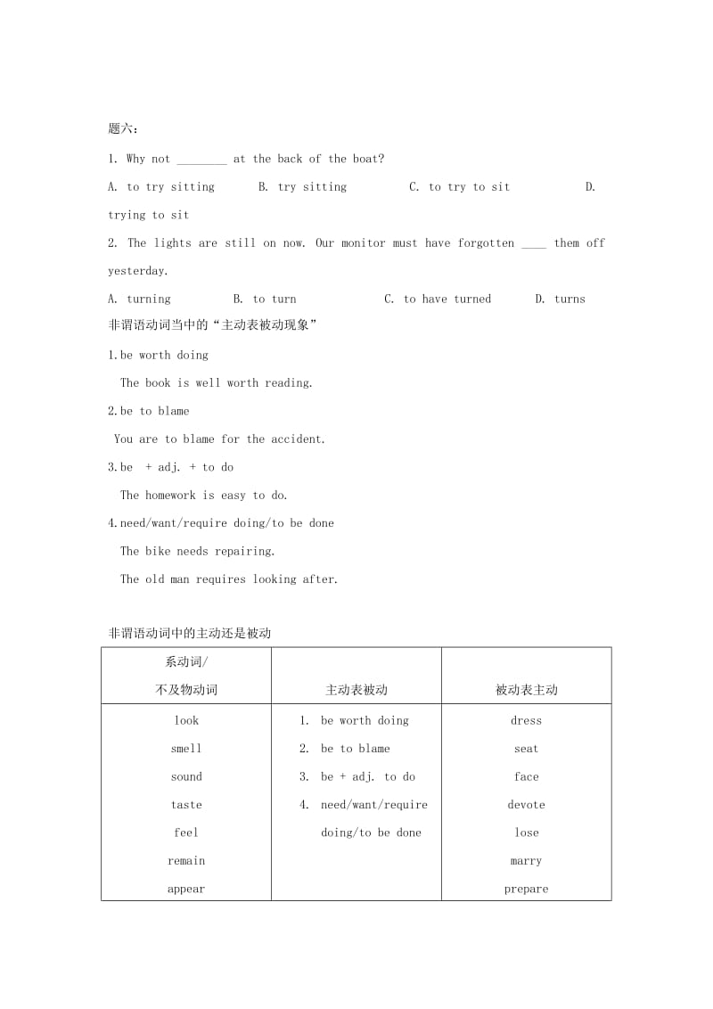 2019-2020年高考英语二轮语法专项训练 非谓语动词（10）.doc_第3页