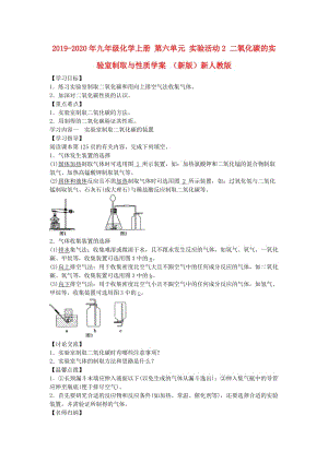 2019-2020年九年級(jí)化學(xué)上冊(cè) 第六單元 實(shí)驗(yàn)活動(dòng)2 二氧化碳的實(shí)驗(yàn)室制取與性質(zhì)學(xué)案 （新版）新人教版.doc