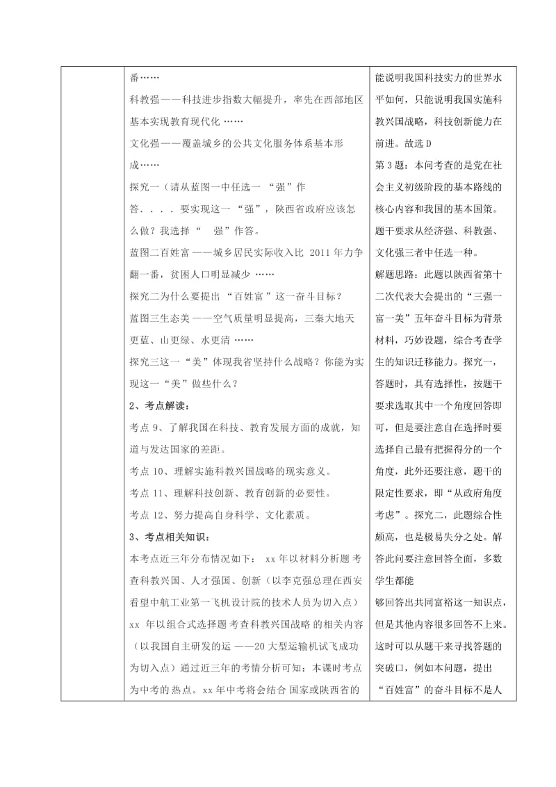 2019-2020年九年级中考政治 国情教育专题复习 科教兴国与创新学案.doc_第2页