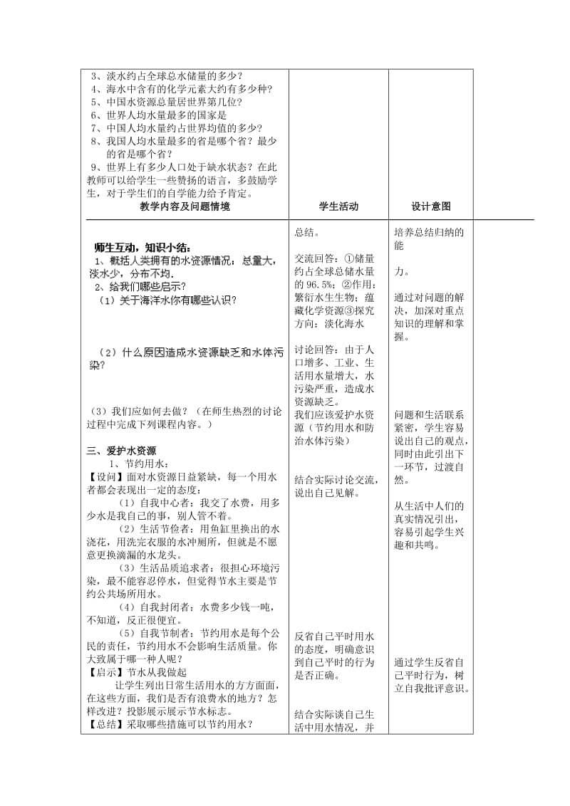 2019-2020年九年级化学上册 4.1 爱护水资源教案 （新版）新人教版 (III).doc_第2页