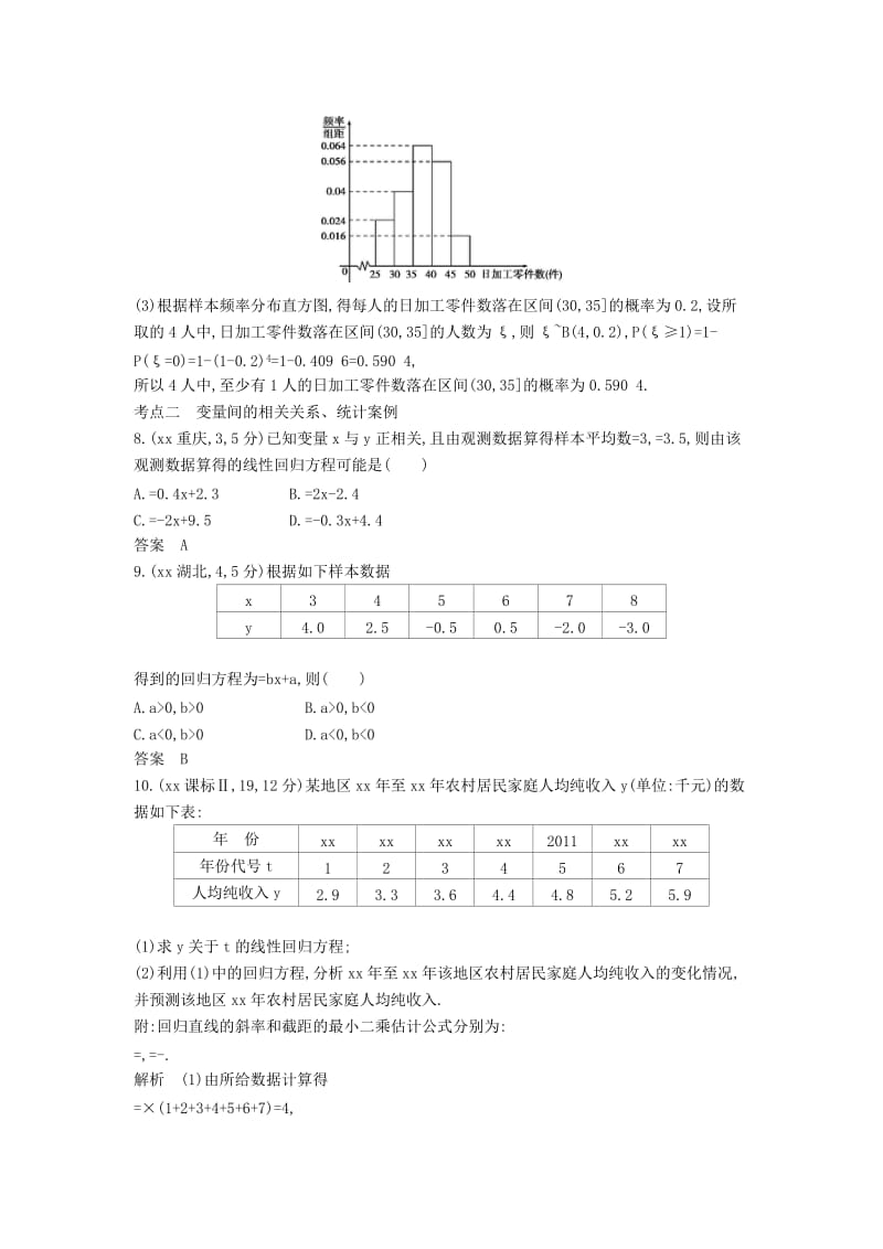 2019年高考数学真题分类汇编 12.5 统计与统计案例 理 .doc_第3页