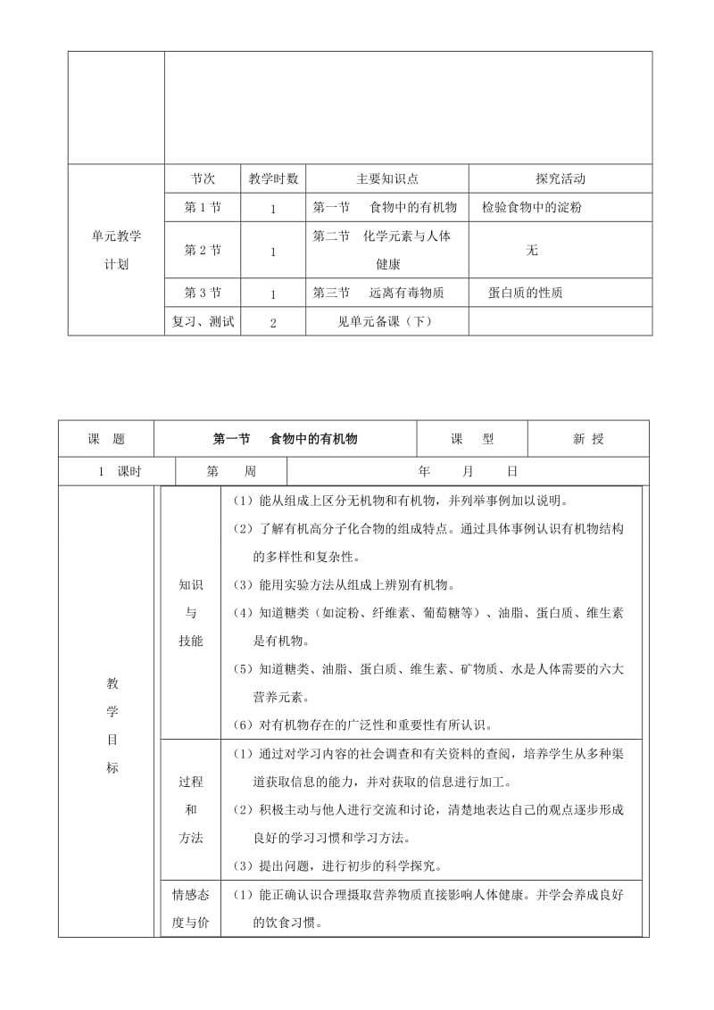 2019-2020年九年级化学 第八单元 化学物质与健康（全） 鲁教版.doc_第2页