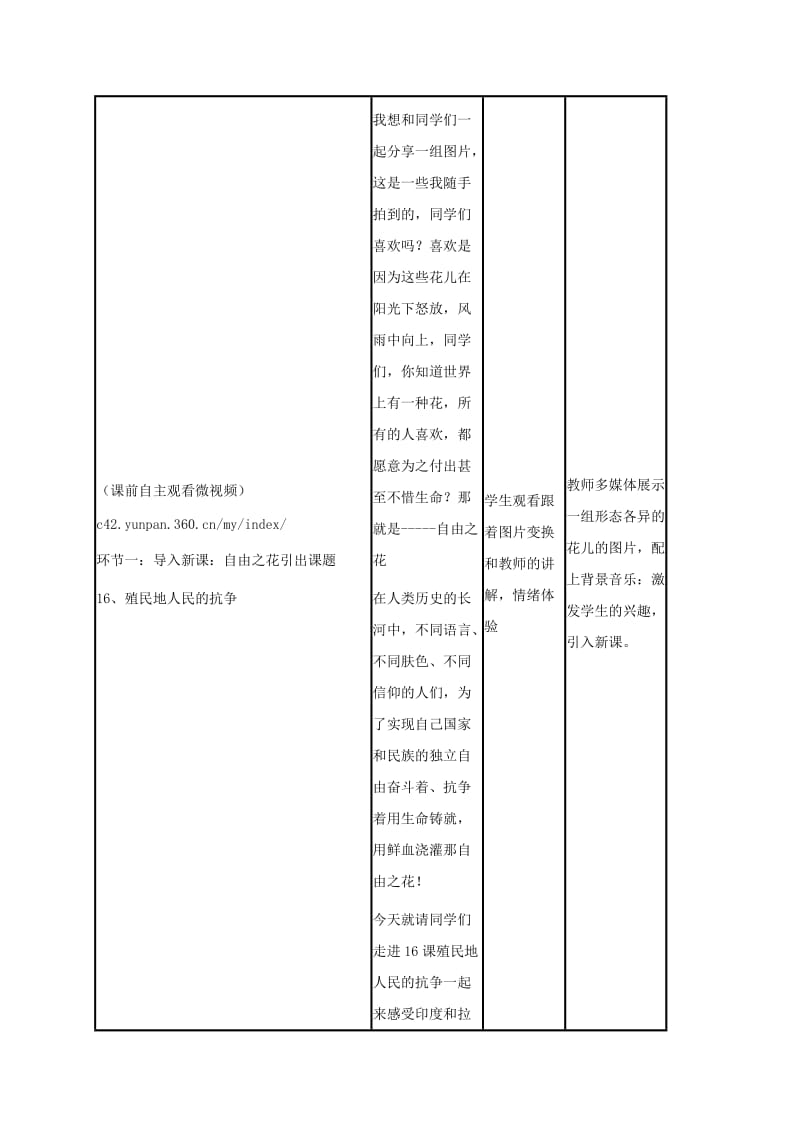 2019-2020年九年级历史上册 16 殖民地人民的抗争教案 新人教版.doc_第2页