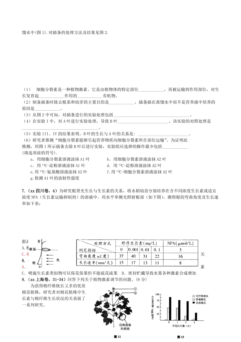 2019-2020年高考生物重点考点突破 植物激素.doc_第2页