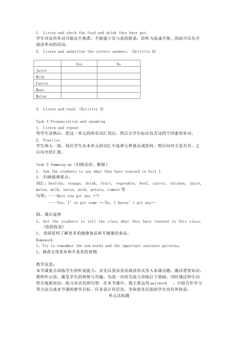 2019-2020年七年级英语上册 Module5 Unit1 Have we got any oranges教学设计 外研版.doc_第2页