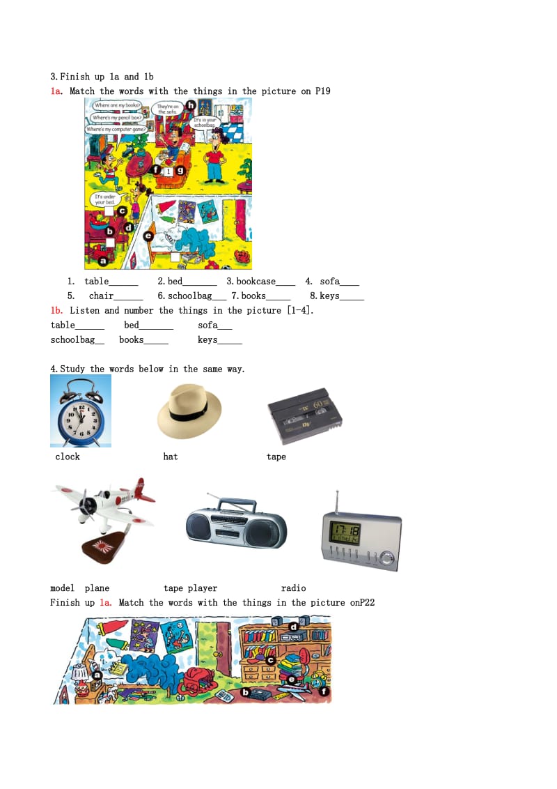 2019-2020年七年级英语上册 Unit 4 Where`s my school bag Period 1生词课教案 （新版）人教新目标版.doc_第3页