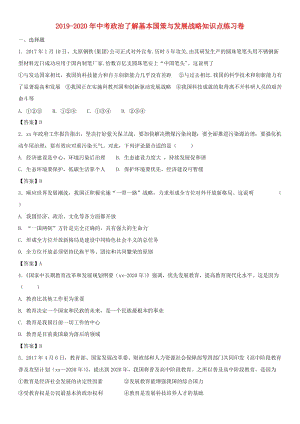 2019-2020年中考政治了解基本國(guó)策與發(fā)展戰(zhàn)略知識(shí)點(diǎn)練習(xí)卷.doc