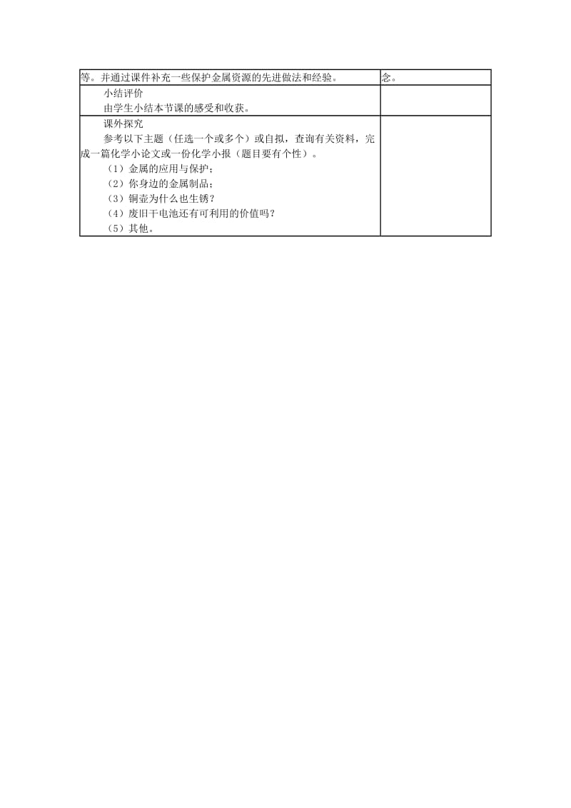 2019-2020年九年级化学下册 第八单元《课题3 金属资源的利用和保护》教案 （新版）新人教版.doc_第3页