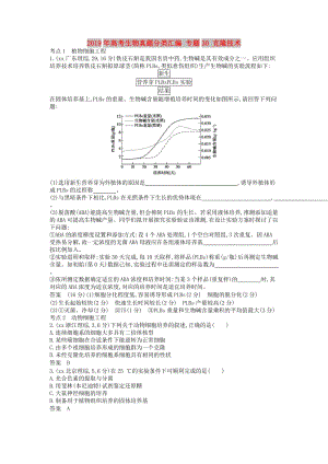 2019年高考生物真題分類匯編 專題30 克隆技術(shù).doc