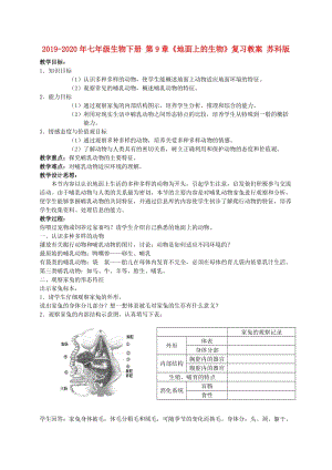 2019-2020年七年級生物下冊 第9章《地面上的生物》復(fù)習(xí)教案 蘇科版.doc