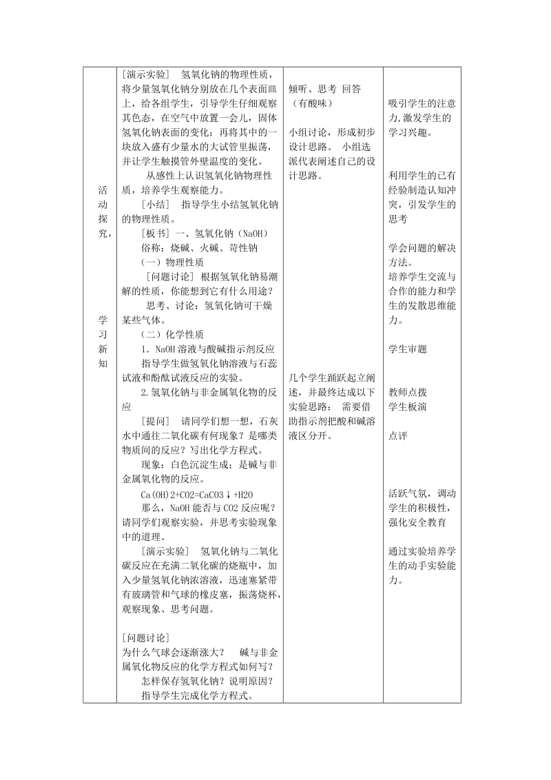 2019-2020年九年级化学全册 第二单元 常见的酸和碱 第二节 碱及其性质教案1 鲁教版五四制.doc_第2页